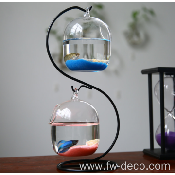 Small Table Glass Fish Bowl for Home Decor